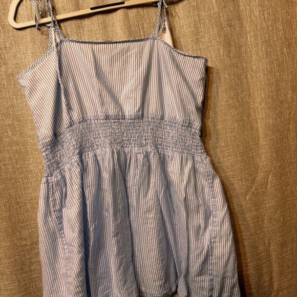 J. Crew Cotton Blue and White striped mini sundress-Size XL - Picture 8 of 10
